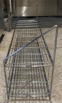 Ράφι Τοίχου Διπλό Χρωμίου 120x30x53Cm Μεταχειρισμένo